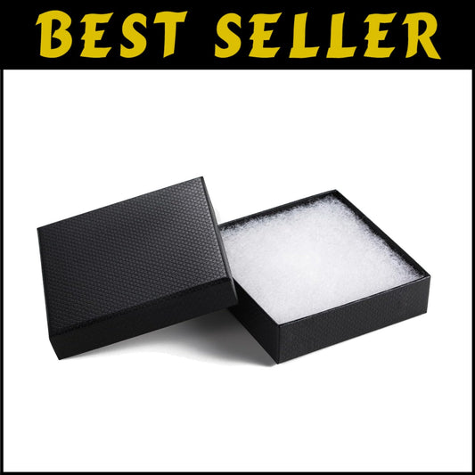 Sturdy Black Cardboard Jewelry Gift Boxes - 96 Multi-use Boxes for DIY | Elegant