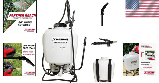 4-Gallon Backpack Sprayer with 3-Stage Filtration for Garden Care & Pest Control