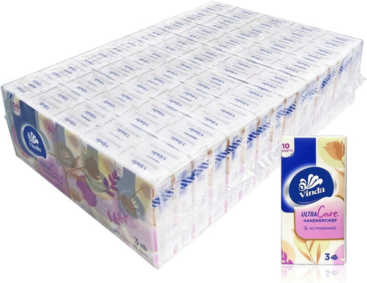 80 Packs of 3-Ply Travel-Sized Pocket Tissues - Everyday Hygiene Essential