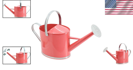 Durable Coral Watering Can - 1.8 Gallon, Perfect for Indoor Plants and Gardens