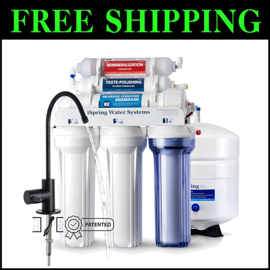 Transform Your Drinking Water with Black Alkaline 6-Stage RO System - Easy Setup
