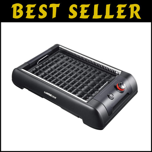 Versatile 2-in-1 Smokeless Grill and Griddle with Recipe Book & Non-Stick Plates