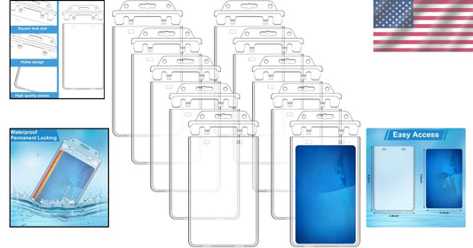 100 Pack Heavy Duty Clear ID Badge Holders with Permanent Locking - 2.4 x 4.2 in