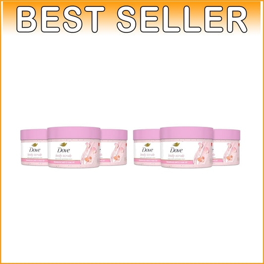 3-Pack Himalayan Salt & Rose Oil Body Scrub with ¼ Moisturizing Cream, 10.5 oz