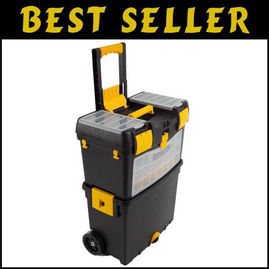 Heavy-Duty Portable Tool Chest with Wheels and Removable Top for Easy Access