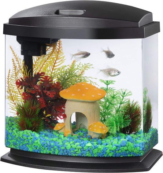 Acrylic Desk Aquarium Kit - 2.5 Gallon LED Fish Tank with SmartClean System