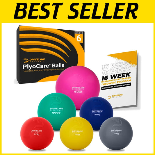 PlyoCare 6-Color Training Balls for Adult Pitchers - Boost Velocity & Mechanics