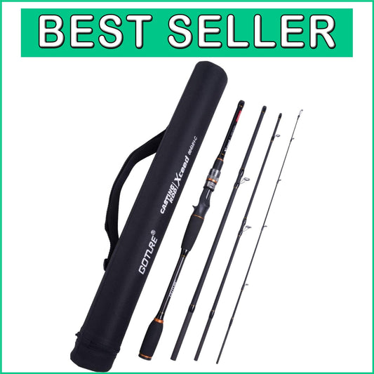 Ultralight 4-Piece Travel Fishing Rod with Case – 8ft for Saltwater & Freshwater