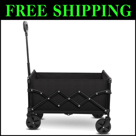 Effortless Transport Folding Wagon Cart - Perfect for Outdoor Activities