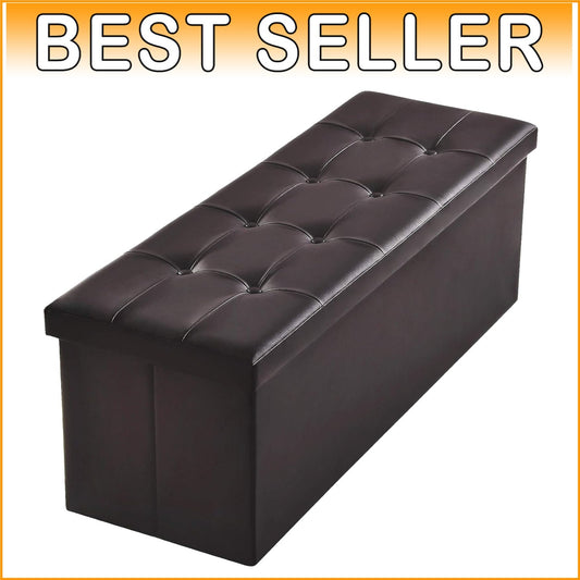 Elegant Folding Storage Ottomans – 700 lbs Capacity, Ideal for Home Organization