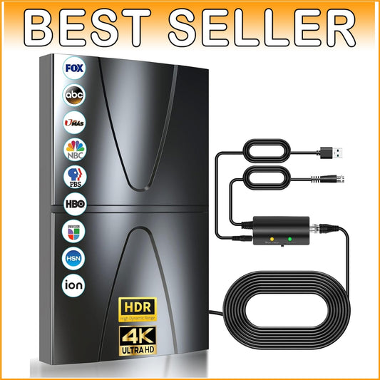 1800 Miles Range Indoor/Outdoor TV Antenna with 360° Reception - Cut Cable Costs