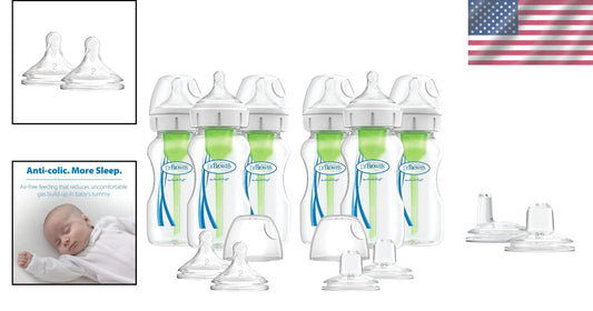 6-Pack of Dr. Brown’s 9oz Anti-Colic Bottles with Bonus Feeding Accessories