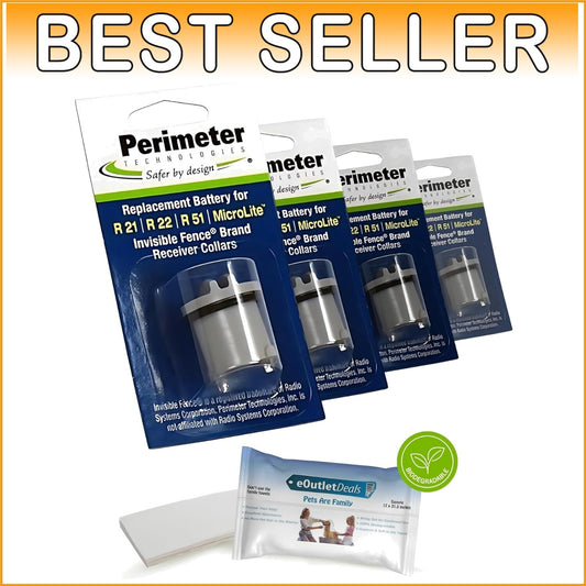 Waterproof Invisible Fence Battery Replacement for Dogs - Includes Pet Towels