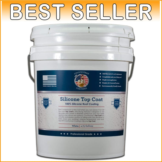 100% Silicone Roof Restoration Coating - 4.75 Gallon, UV Resistant & Waterproof