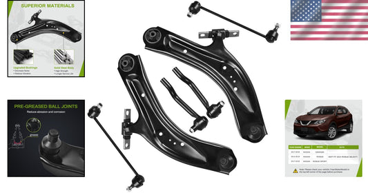 Durable Front Lower Control Arms and Ball Joints - Compatible with Nissan Rogue