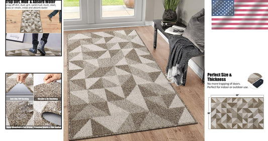 Versatile 36"x59" Indoor Doormat - Low Profile Non-Slip Carpet for Hallways