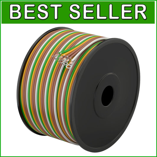 100Ft 14AWG Color-Coded 5-Way Trailer Wiring Harness for Safe Connections