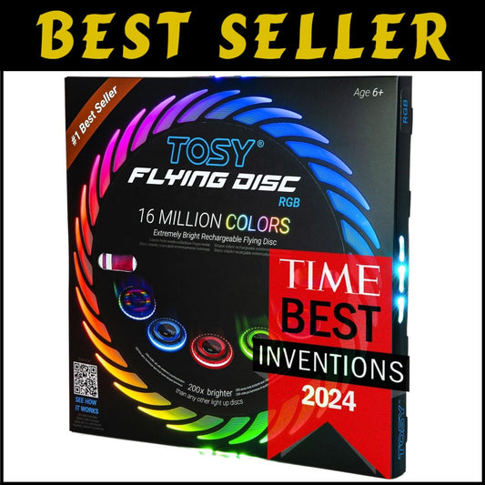 16 Million Color LED Frisbee - Rechargeable, Perfect for Outdoor Activities