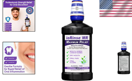 Max Relief ioRinse MR: Oncologist-Approved Oral Rinse for Sensitive Mouths - 1L