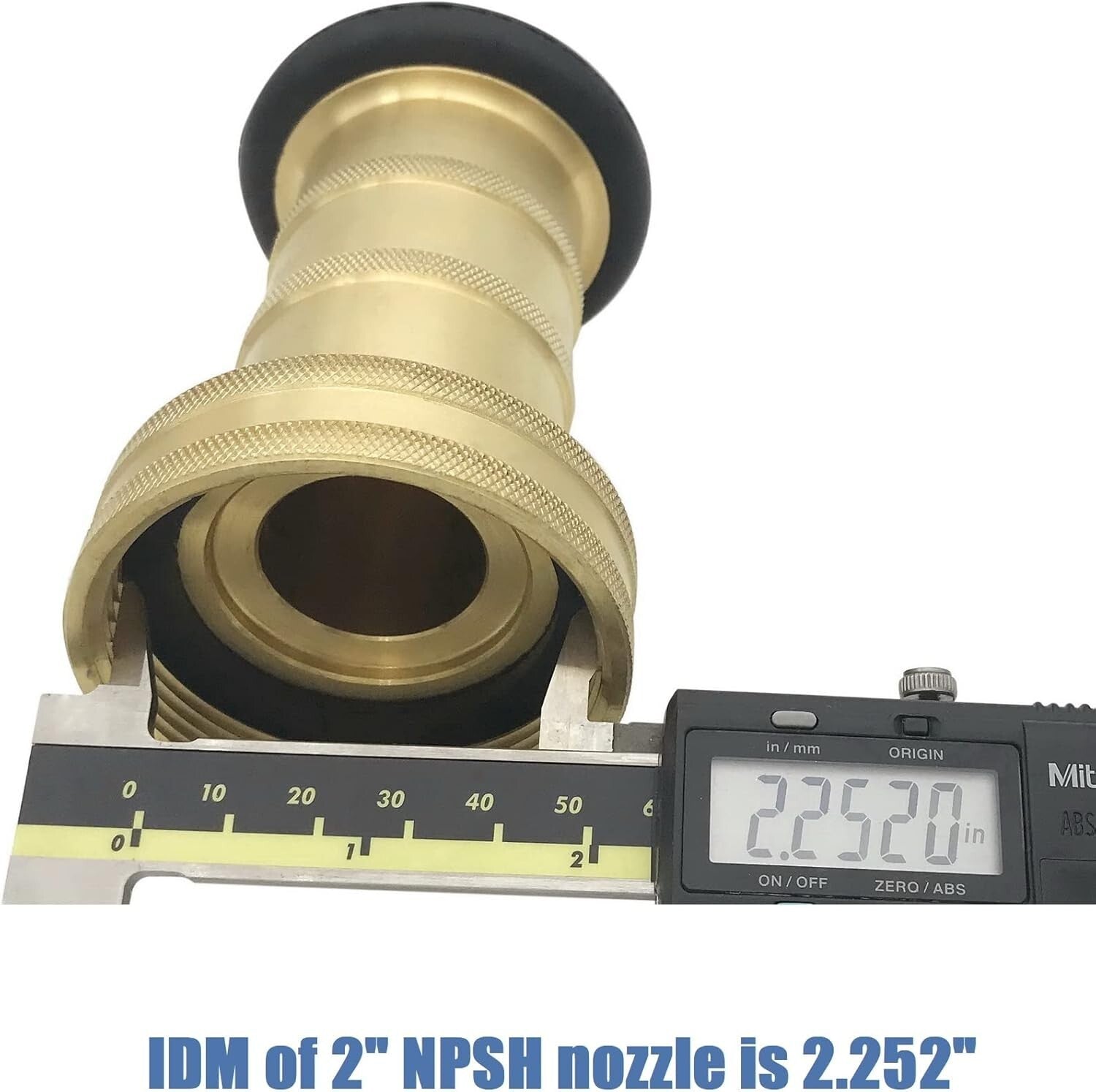 2" NPSH Brass Fire Nozzle with Fog & Stream Control for Industrial Use
