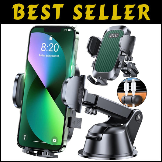 Military-Grade Phone Holder: Strong Suction Cup & Clip for Cars | 2025 Upgrade