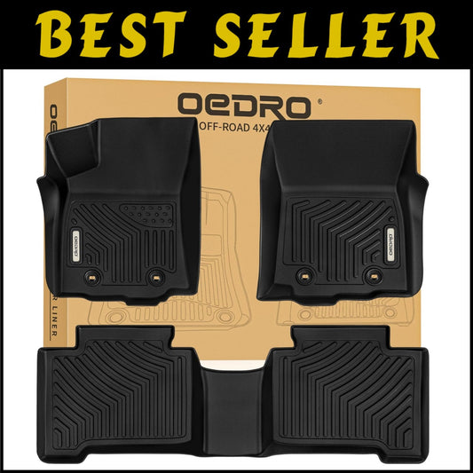Durable All-Weather Floor Liners for 2016-2023 Tacoma Double Cab - TPE Set