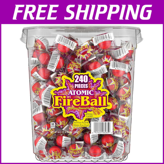 Experience the Heat: 240 Atomic Fireball Cinnamon Candies, Individually Wrapped