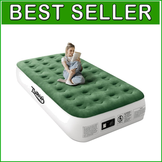 Portable Blow Up Mattress with Slip-Resistant Base - Ideal for Camping & Guests