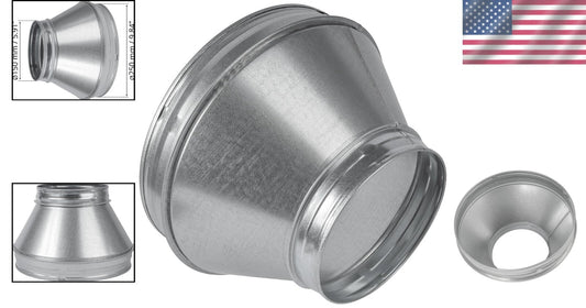 10" to 6" Galvanized Steel Duct Adapter - Perfect for HVAC & Volume Control