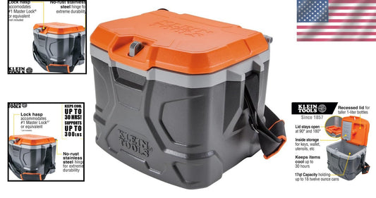 Durable 17-Quart Tradesman Pro Cooler Holds 18 Cans & Keeps Cool 30 Hours