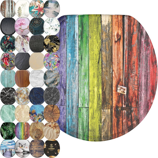 Eye-Catching Rainbow Toilet Seat – Soft Close, Quick Installation, Round