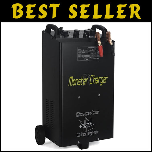 Advanced Stark 55 Amp Battery Charger with Wheels and Safety Features for Trucks