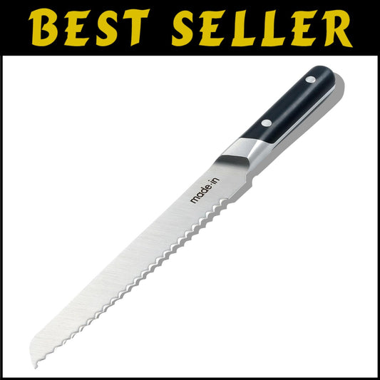Luxury 9-Inch Forged Bread Knife - Nitrogen-Treated Blade for Effortless Slicing