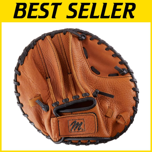 Durable Brown Leather Infield Glove for Youth - Fast Glove-to-Throw Action