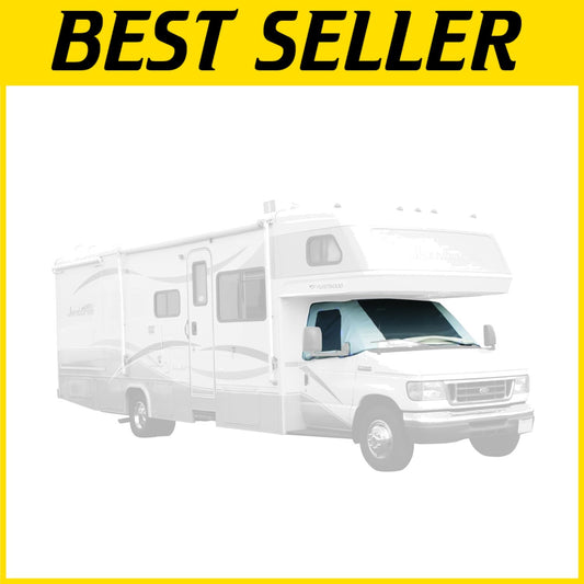 Extra Heavy-Duty Clear Vinyl Windshield Cover for Class C RVs - Easy Storage