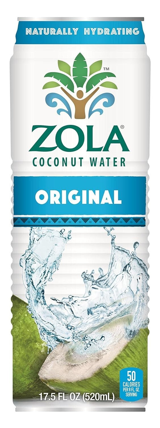 100% Pure Coconut Water - 12 Pack of 17.5 Fl Oz Bottles for Refreshing Hydration