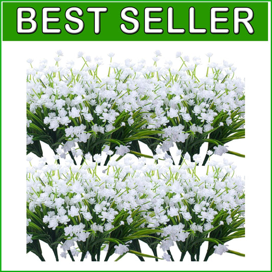 Charming UV Resistant Faux Flowers - 20 Bundles Perfect for Events and Gardens