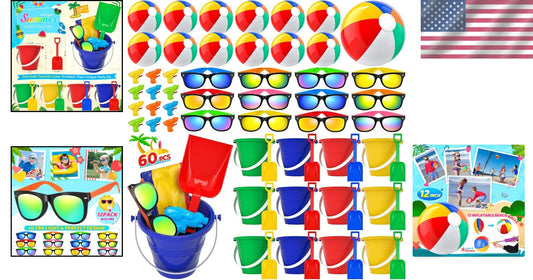 Exciting 60 PCS Pool and Beach Party Favors - Engaging Summer Fun for Ages 3-8