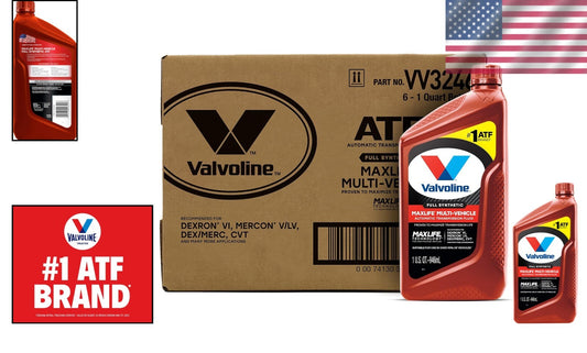 1 QT Multi-Vehicle ATF Liquid - Case of 6 for Optimal Transmission Performance