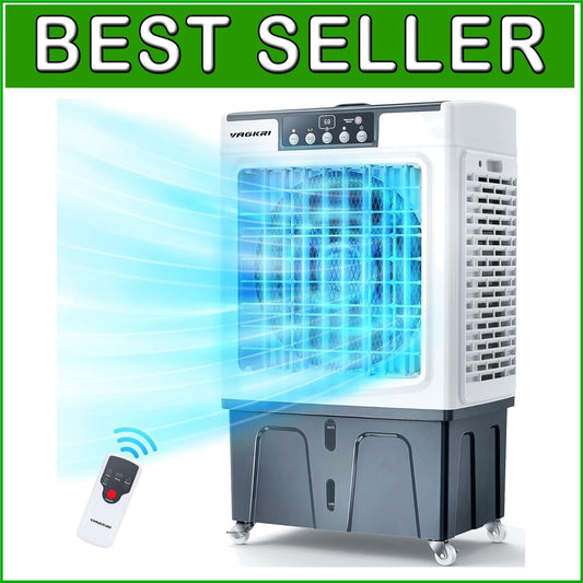 12-Gallon Evaporative Air Cooler for 950 Sq Ft - Ideal for Indoor/Outdoor Use