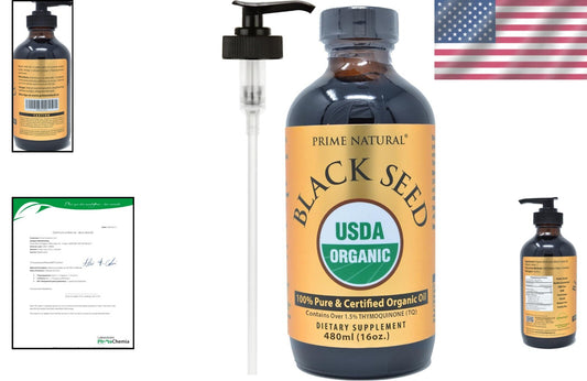 Organic Cold Pressed Black Seed Oil 16oz - Versatile Digestive & Skin Solution