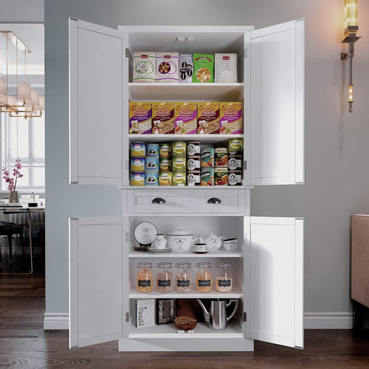 Elegant Freestanding Storage Cabinet with Drawer - Perfect for Kitchen or Bath