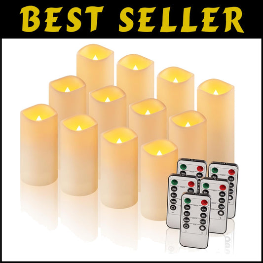 Elegant 120-Pack Flameless Candles - Remote Control & Timer for Safe Ambiance