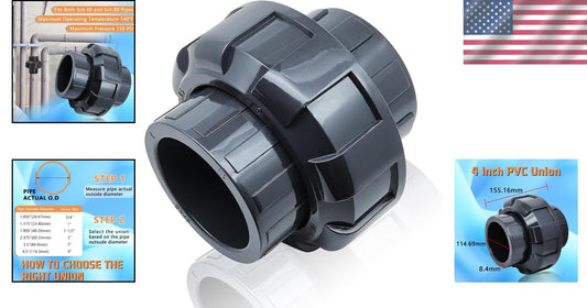 Corrosion-Resistant 4-Inch Slip Union Fitting - Perfect for Water and Oil Flow