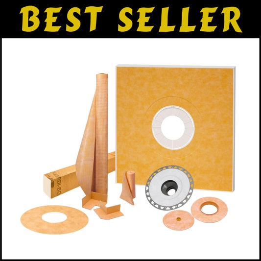 Durable Stainless Steel Kerdi Shower Tray Kit - 48" x 48" Vapor-Tight Solution