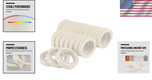 Easy Tear 1 Inch Masking Tape 20 Pack - Reliable Adhesion for All Your Projects
