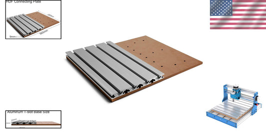 Versatile Aluminum Spoilboard for 3018 CNC - Stable T-Slots for Precision Work