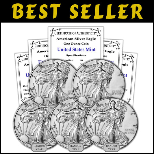 5 oz of Brilliant Uncirculated Silver American Eagles - 1986-Present Collection