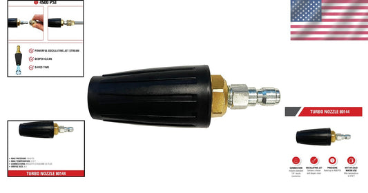 4500 PSI Turbo Pressure Washer Nozzle - Quick Connect & Universal Fit