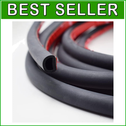 33FT EPDM Rubber D-Shaped Weather Stripping - Noise Insulation for Cars & Trucks
